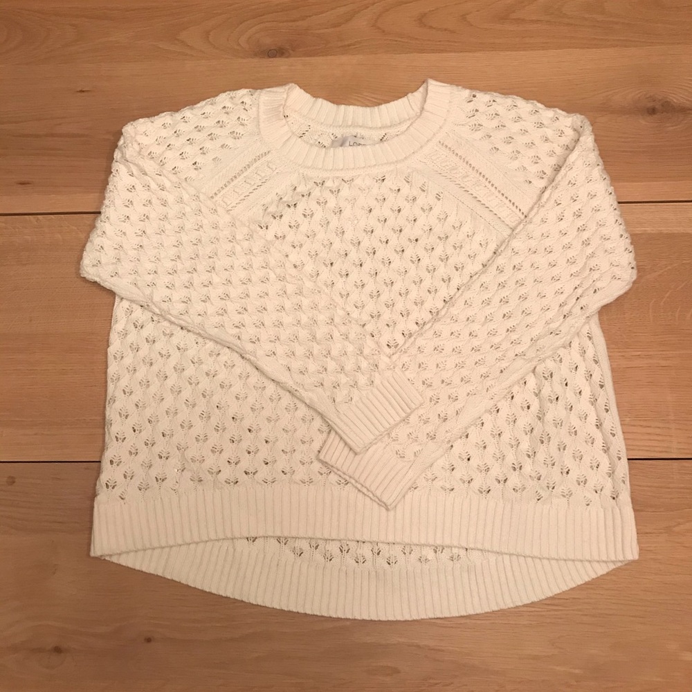 NWT, Cream colored Loft Sweater